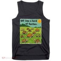 Off Like A Herd Of Turtles! Funny Family Saying Tank Top thumb 0