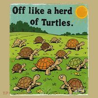 Off Like A Herd Of Turtles! Funny Family Saying Long Sleeve Shirt thumb 2