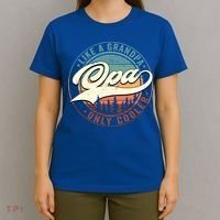 Opa Like A Grandpa Only Cooler Vintage Retro Opa Dad Gift T-Shirt thumb 4