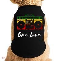 One Love Boombox Musicbox Rasta Reggae Music Rastafari Roots Doggie Tank thumb 0