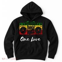 One Love Boombox Musicbox Rasta Reggae Music Rastafari Roots Hoodie thumb 0