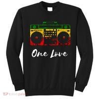 One Love Boombox Musicbox Rasta Reggae Music Rastafari Roots Sweatshirt thumb 0