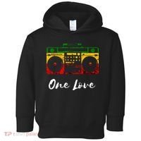 One Love Boombox Musicbox Rasta Reggae Music Rastafari Roots Toddler Hoodie thumb 0