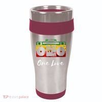 One Love Boombox Musicbox Rasta Reggae Music Rastafari Roots 16oz Travel Tumbler thumb 0