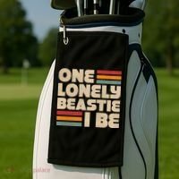 One Lonely Beastie I Be Golf Towel thumb 2
