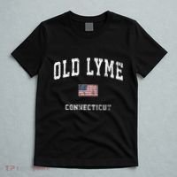 Old Lyme Connecticut Ct Vintage American Flag Sports T-Shirt thumb 5