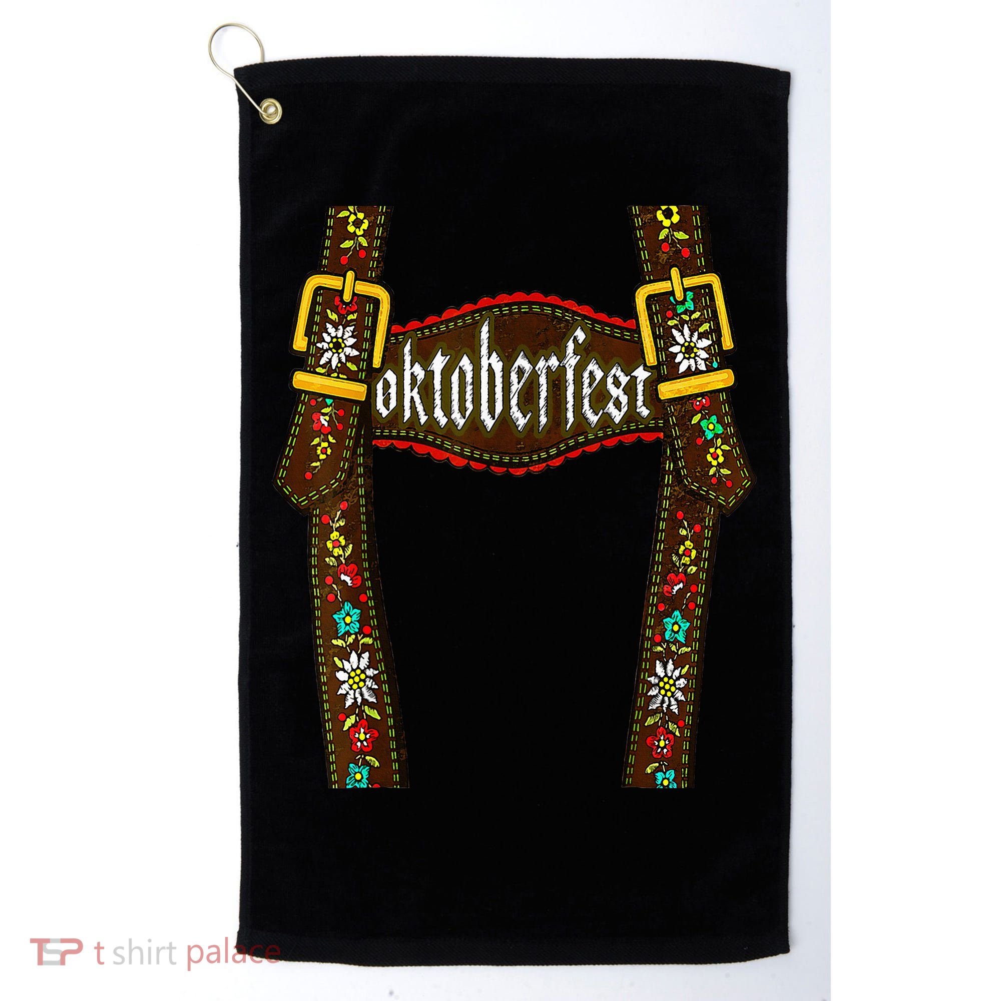 Oktoberfest Lederhosen Costume Cute German Bavarian Golf Towel