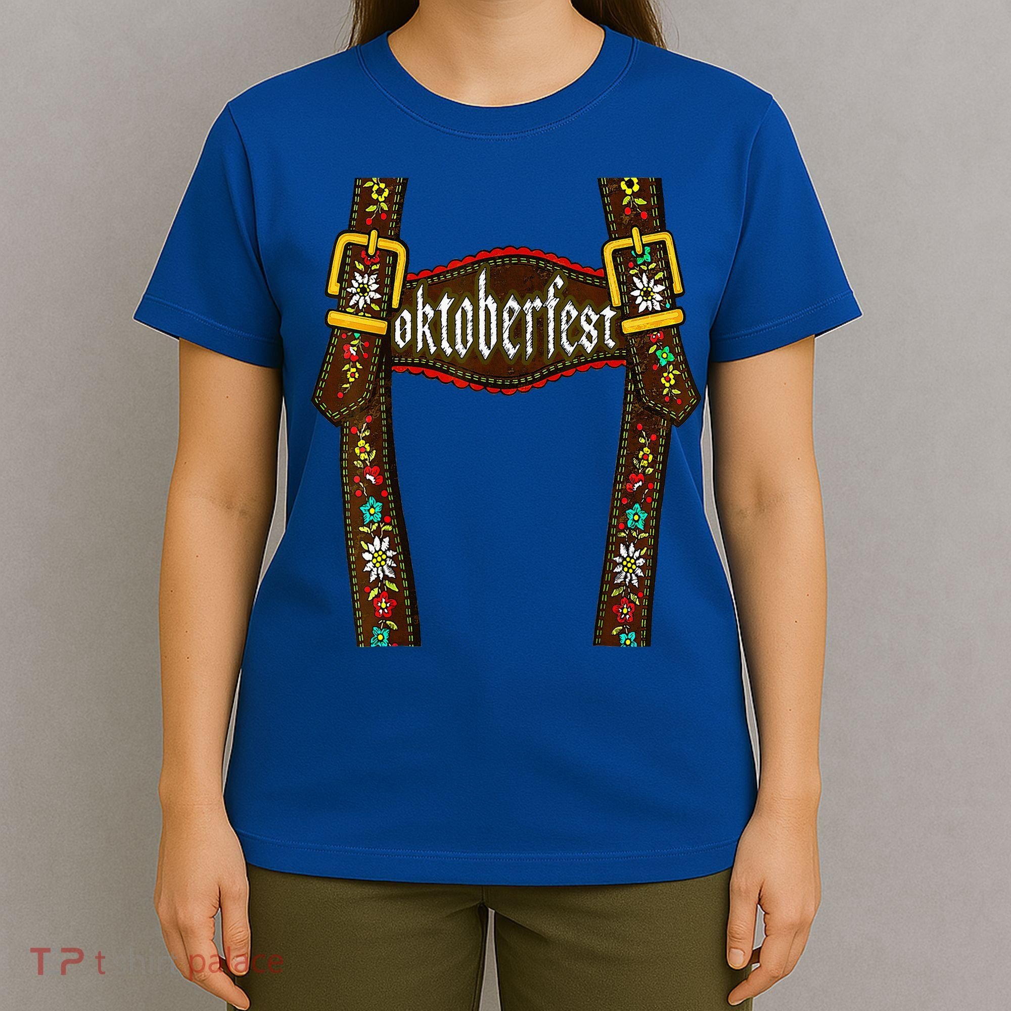 Oktoberfest Lederhosen Costume Cute German Bavarian T-Shirt