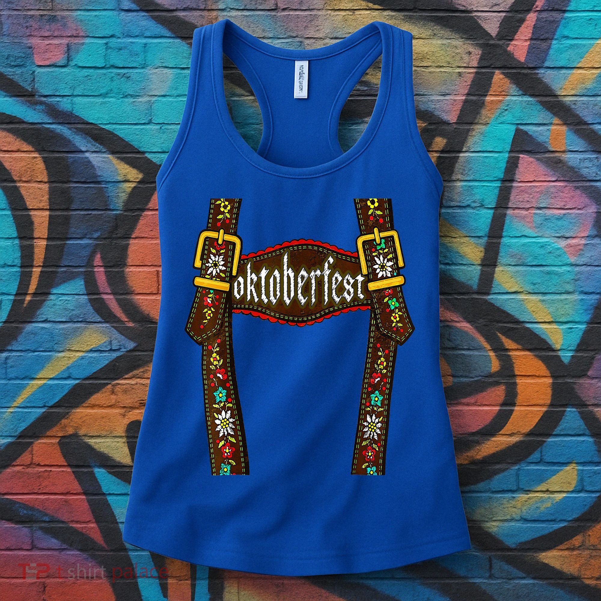 Oktoberfest Lederhosen Costume Cute German Bavarian Women's Tank Top