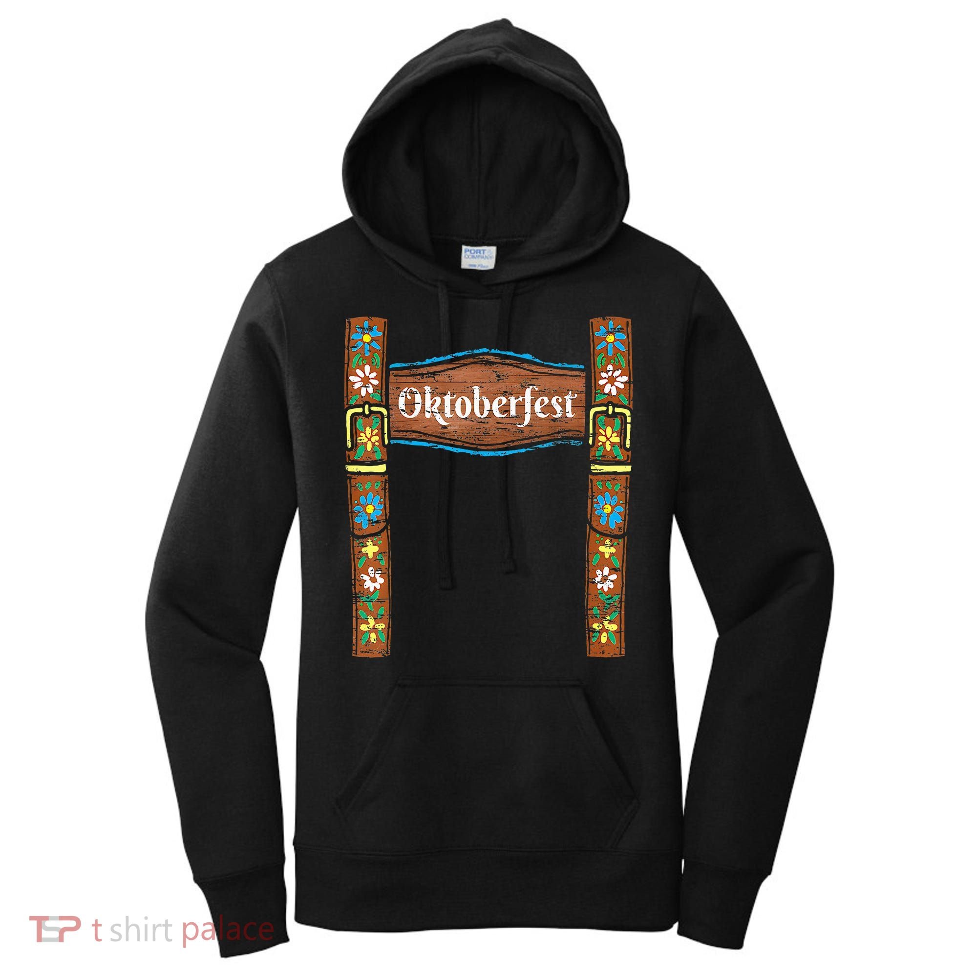 Oktoberfest Lederhosen Costume Cute German Bavarian Women's Hoodie