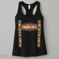 Oktoberfest Lederhosen Costume Cute German Bavarian Women's Tank Top thumb 3