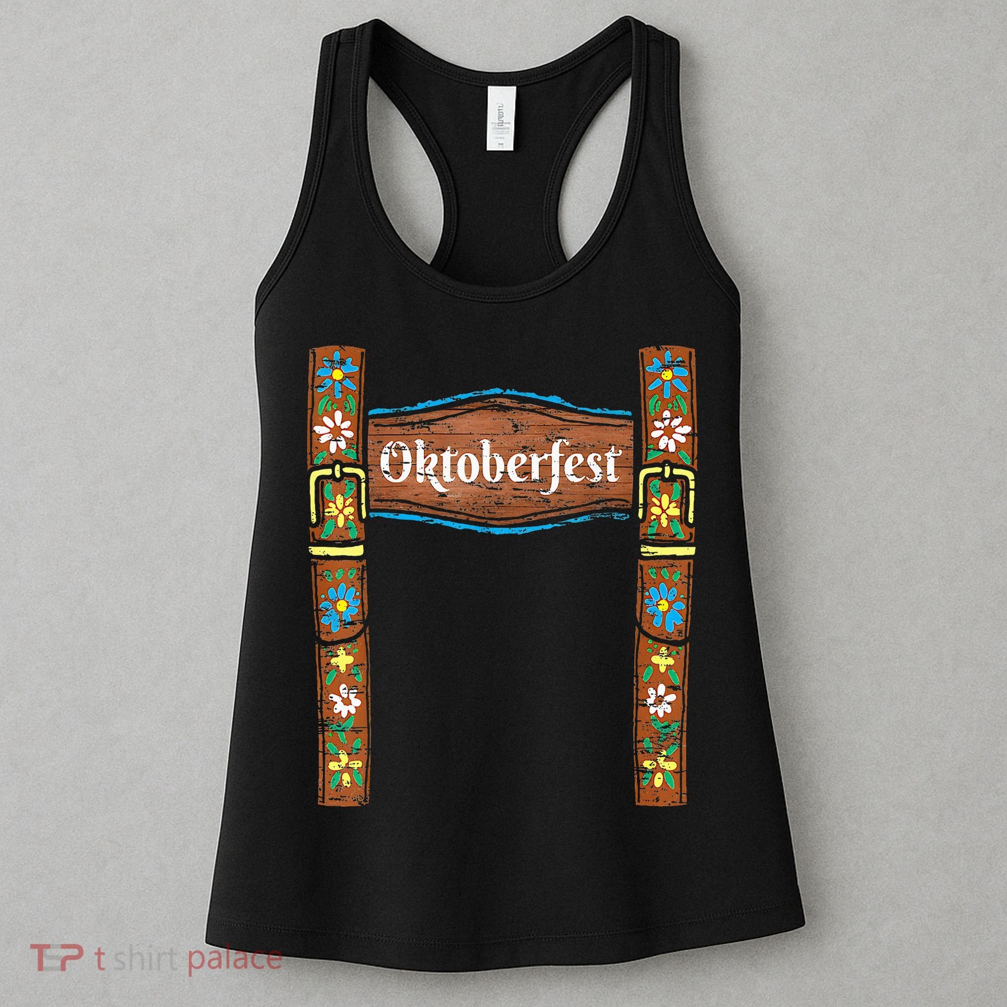Oktoberfest Lederhosen Costume Cute German Bavarian Women's Tank Top