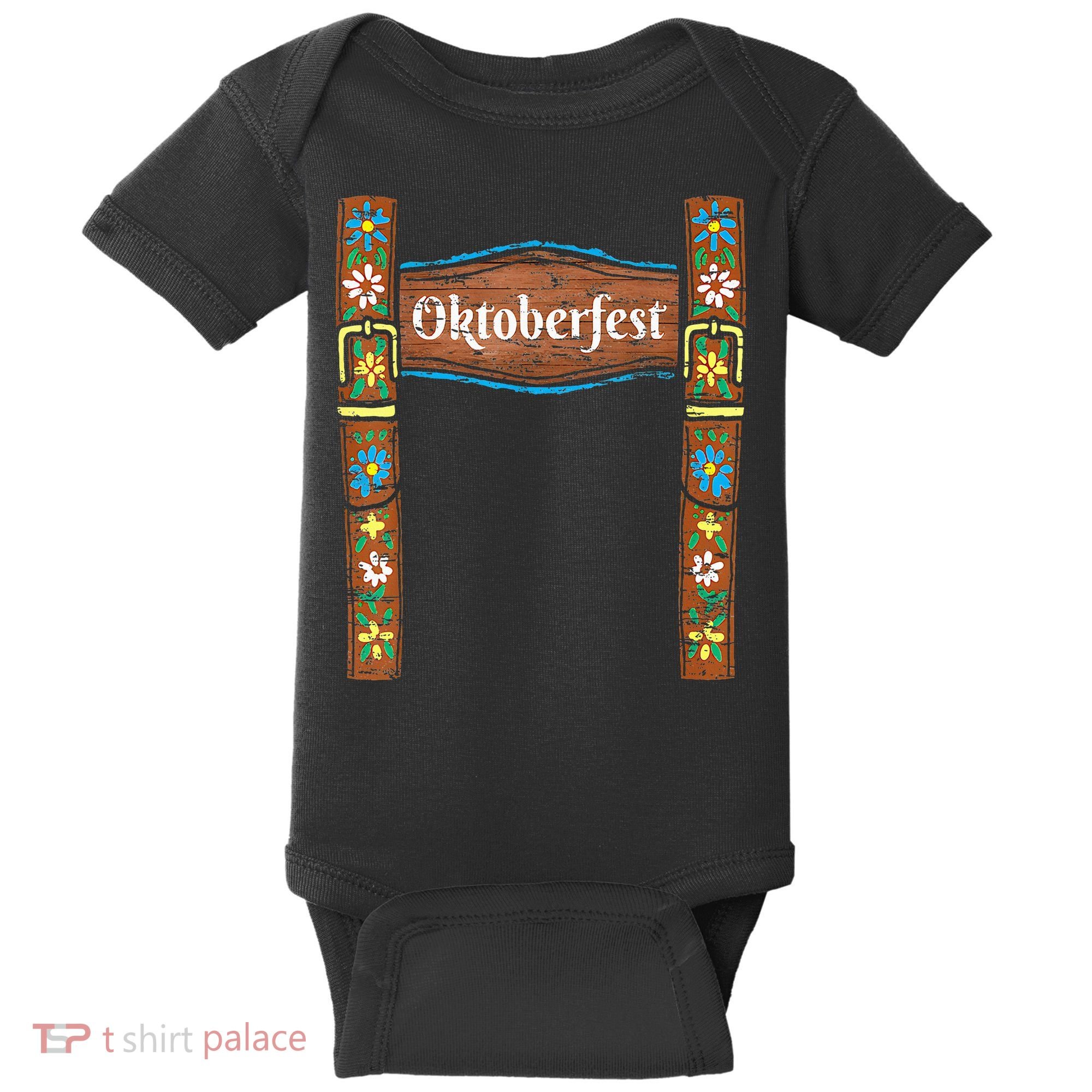 Oktoberfest Lederhosen Costume Cute German Bavarian Baby Bodysuit
