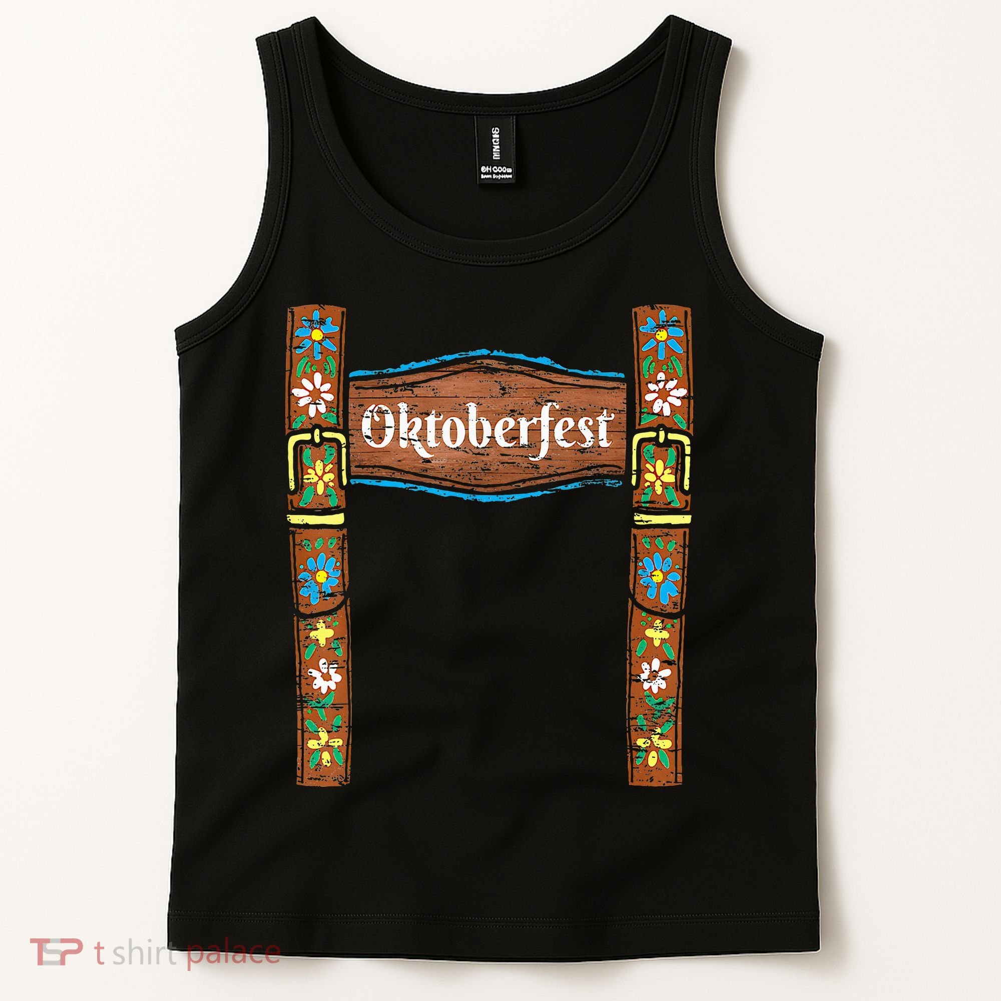 Oktoberfest Lederhosen Costume Cute German Bavarian Tank Top