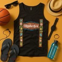 Oktoberfest Lederhosen Costume Cute German Bavarian Tank Top thumb 4