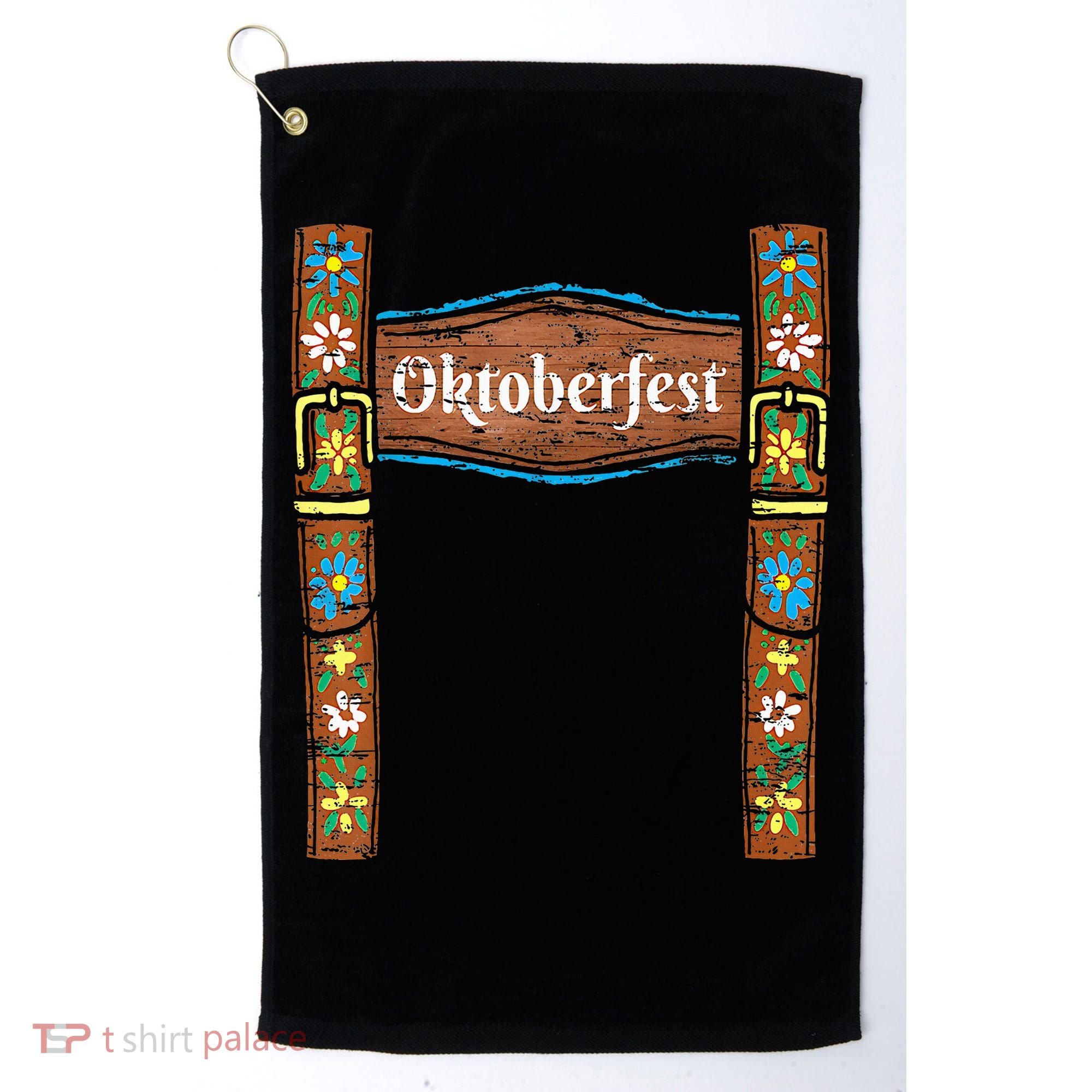 Oktoberfest Lederhosen Costume Cute German Bavarian Golf Towel