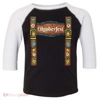 Oktoberfest Lederhosen Costume Cute German Bavarian Toddler Fine Jersey T-Shirt thumb 0