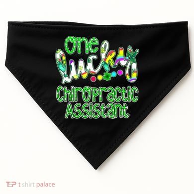 One Lucky Chiropractic Assistant St Patricks Day Nurse USA-Made Doggie Bandana