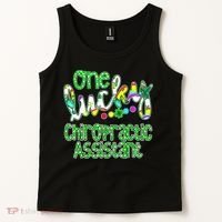One Lucky Chiropractic Assistant St Patricks Day Nurse Tank Top thumb 2