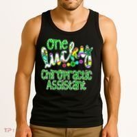 One Lucky Chiropractic Assistant St Patricks Day Nurse Tank Top thumb 3