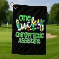 One Lucky Chiropractic Assistant St Patricks Day Nurse Golf Towel thumb 1