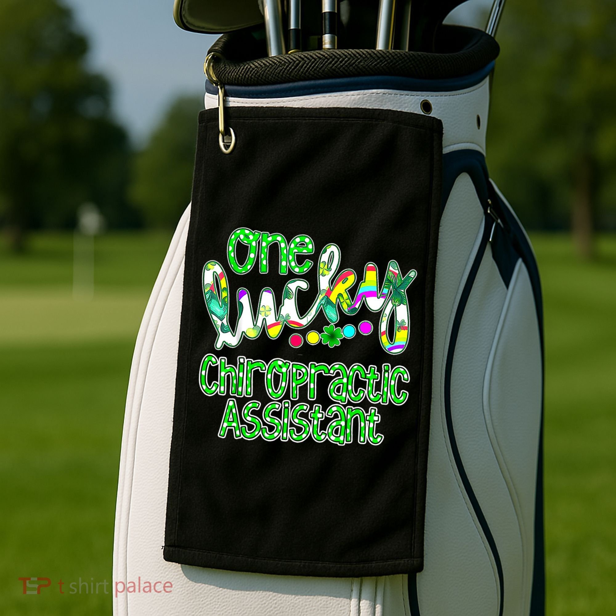 One Lucky Chiropractic Assistant St Patricks Day Nurse Golf Towel