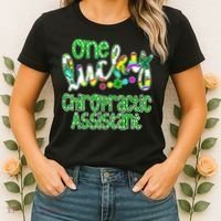 One Lucky Chiropractic Assistant St Patricks Day Nurse Women's T-Shirt thumb 2