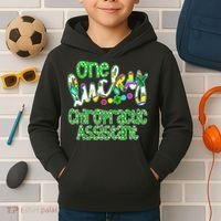 One Lucky Chiropractic Assistant St Patricks Day Nurse Kids Hoodie thumb 2