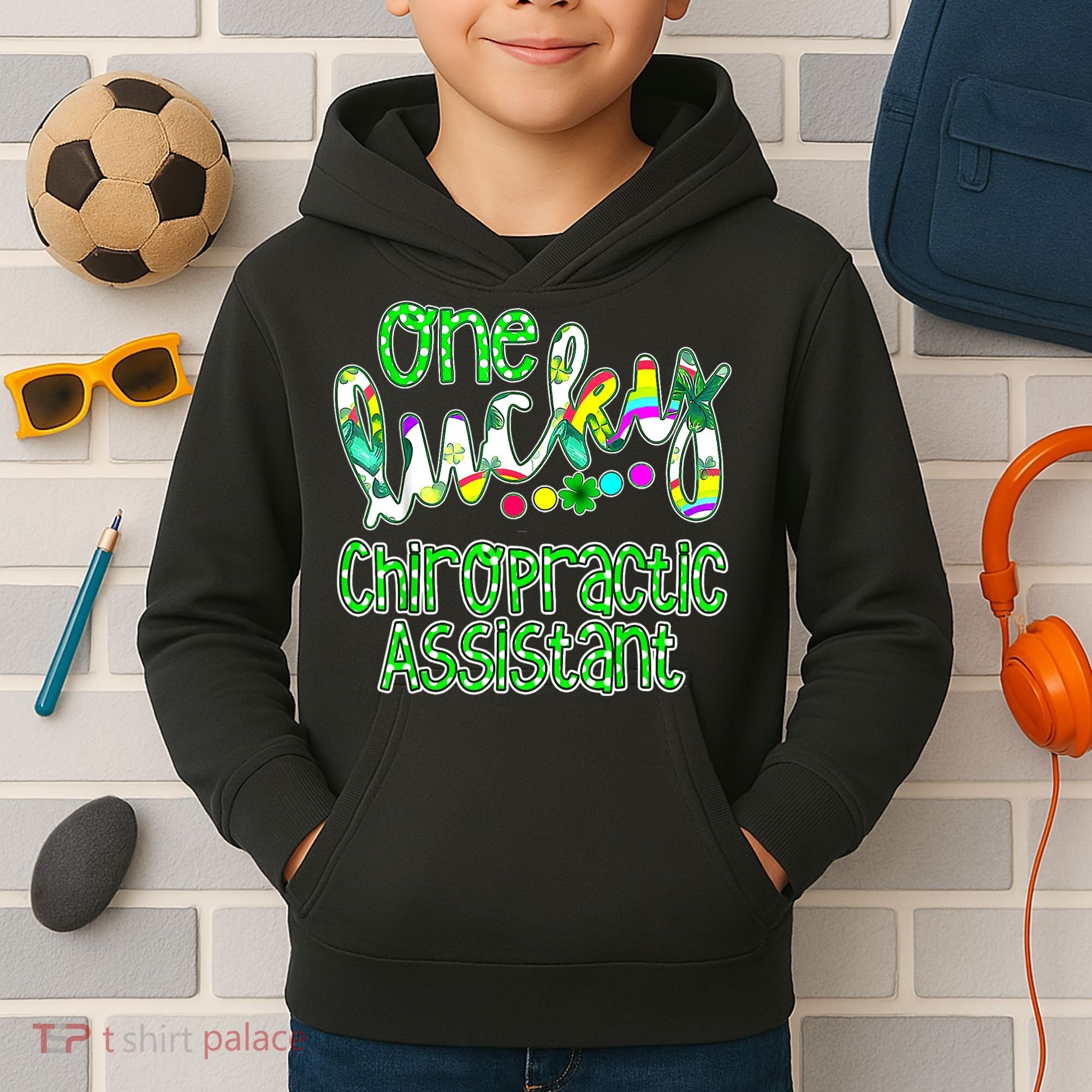 One Lucky Chiropractic Assistant St Patricks Day Nurse Kids Hoodie