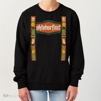 Oktoberfest Lederhosen Costume Cute German Bavarian Women's Sweatshirt thumb 0