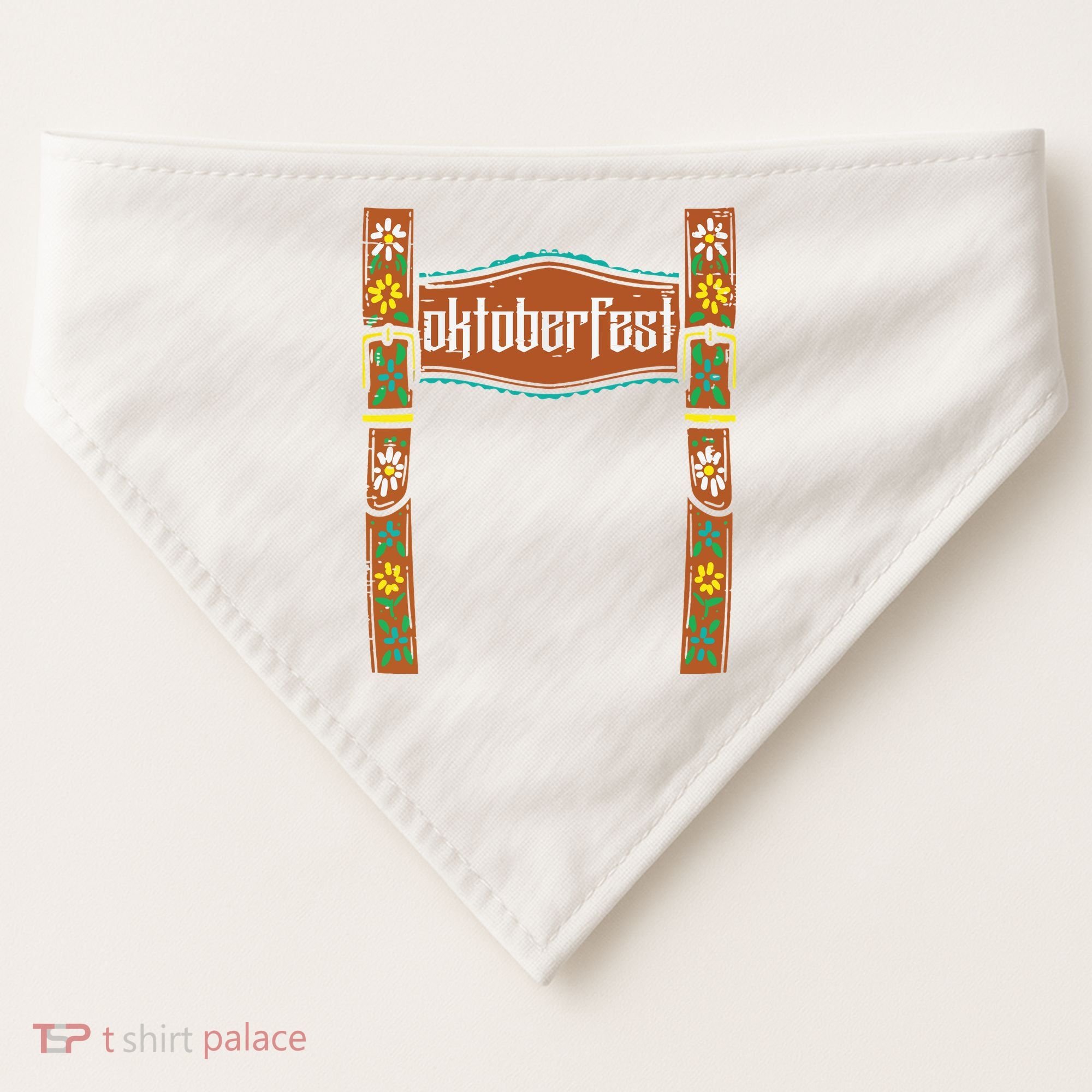 Oktoberfest Lederhosen Costume Cute German Bavarian USA-Made Doggie Bandana