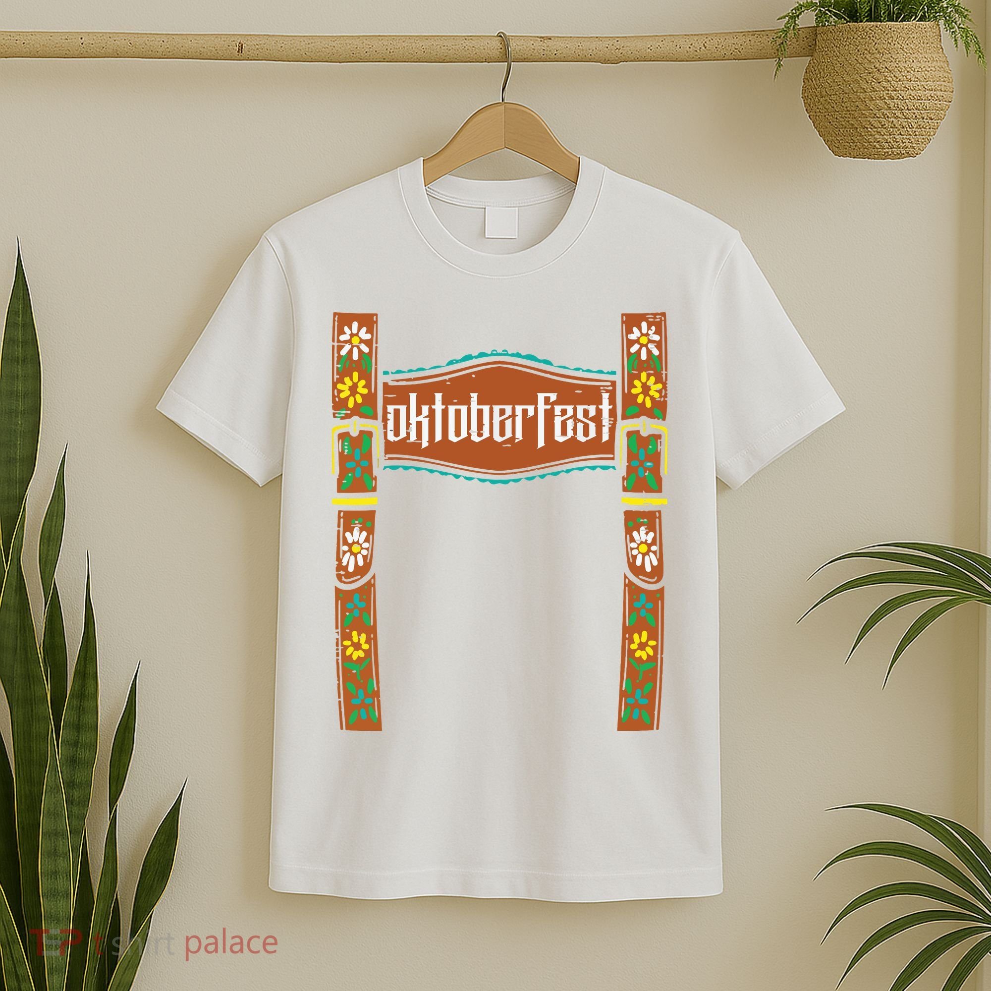 Oktoberfest Lederhosen Costume Cute German Bavarian T-Shirt