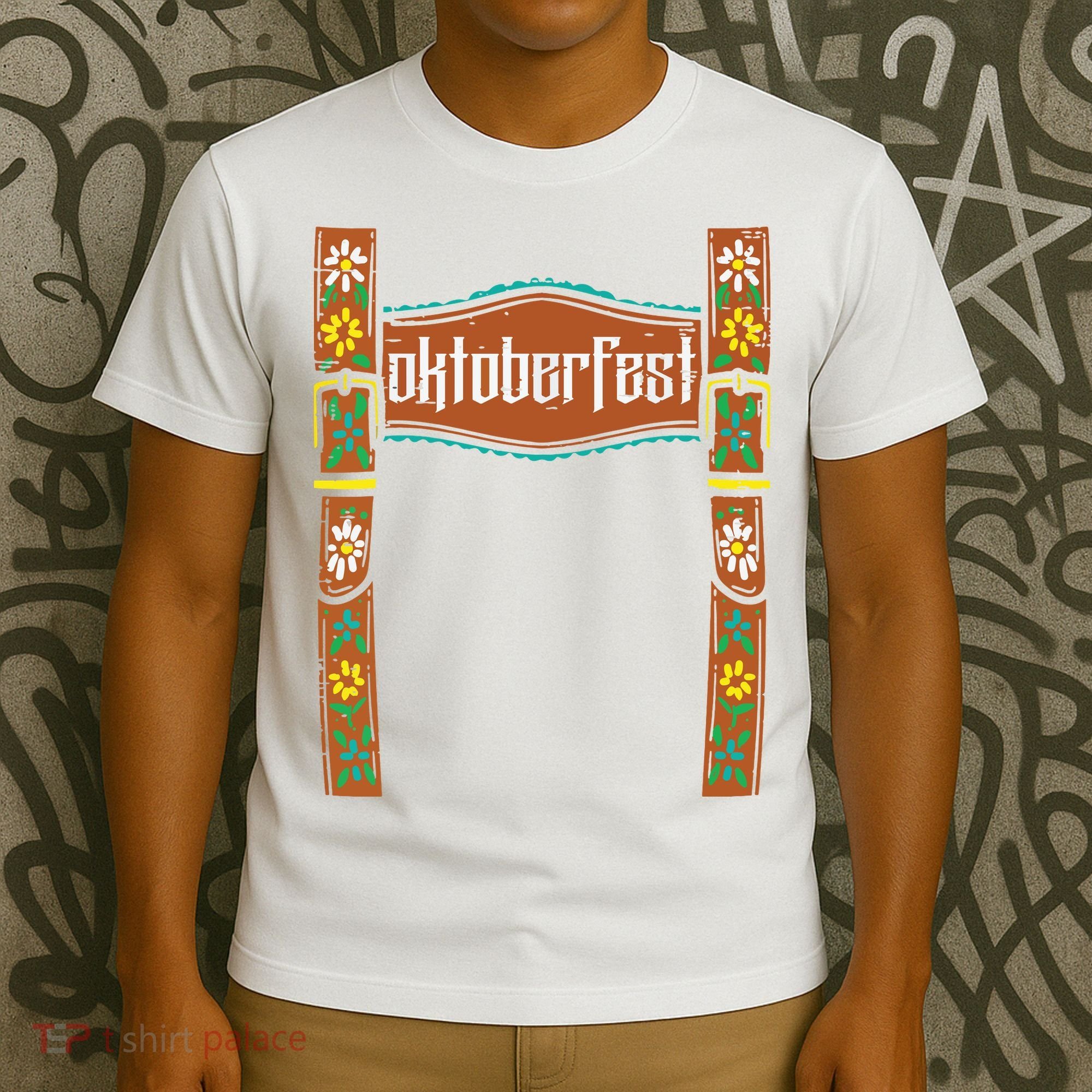 Oktoberfest Lederhosen Costume Cute German Bavarian T-Shirt