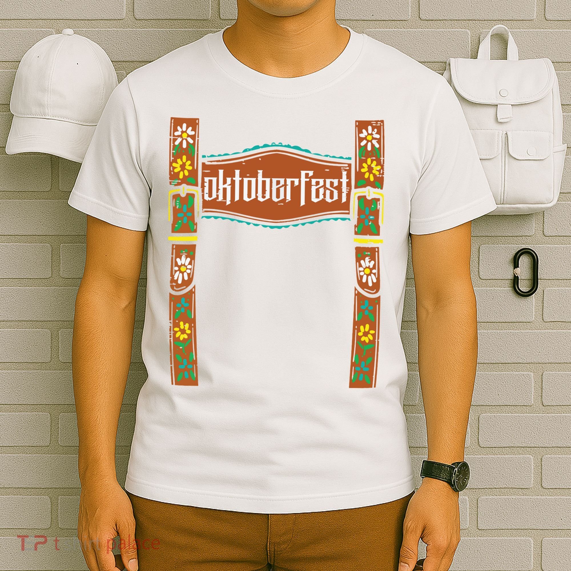 Oktoberfest Lederhosen Costume Cute German Bavarian T-Shirt