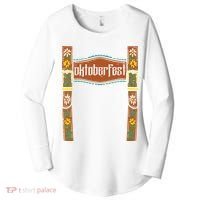 Oktoberfest Lederhosen Costume Cute German Bavarian Women's Perfect Tri Tunic Long Sleeve Shirt thumb 0