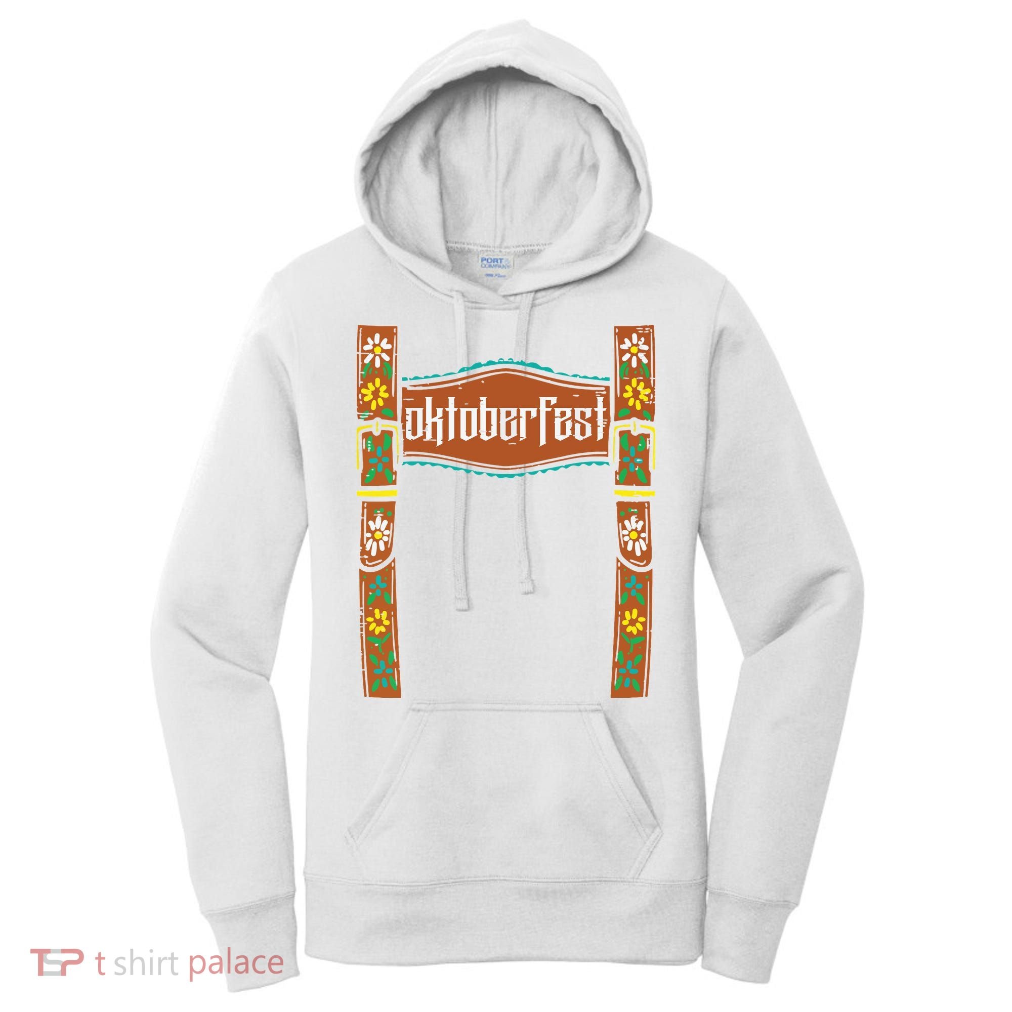Oktoberfest Lederhosen Costume Cute German Bavarian Women's Hoodie