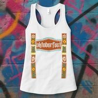 Oktoberfest Lederhosen Costume Cute German Bavarian Women's Tank Top thumb 3