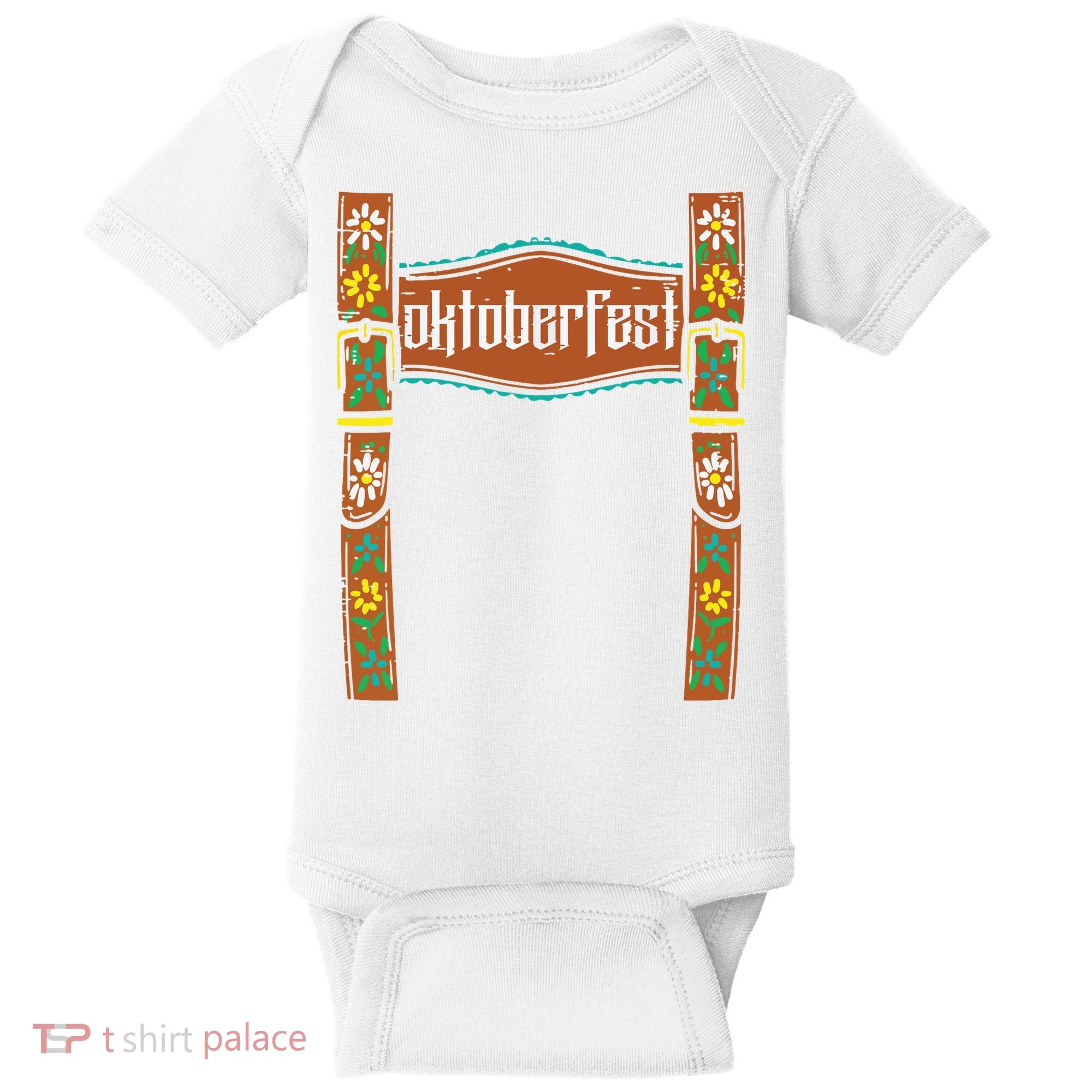 Oktoberfest Lederhosen Costume Cute German Bavarian Baby Bodysuit
