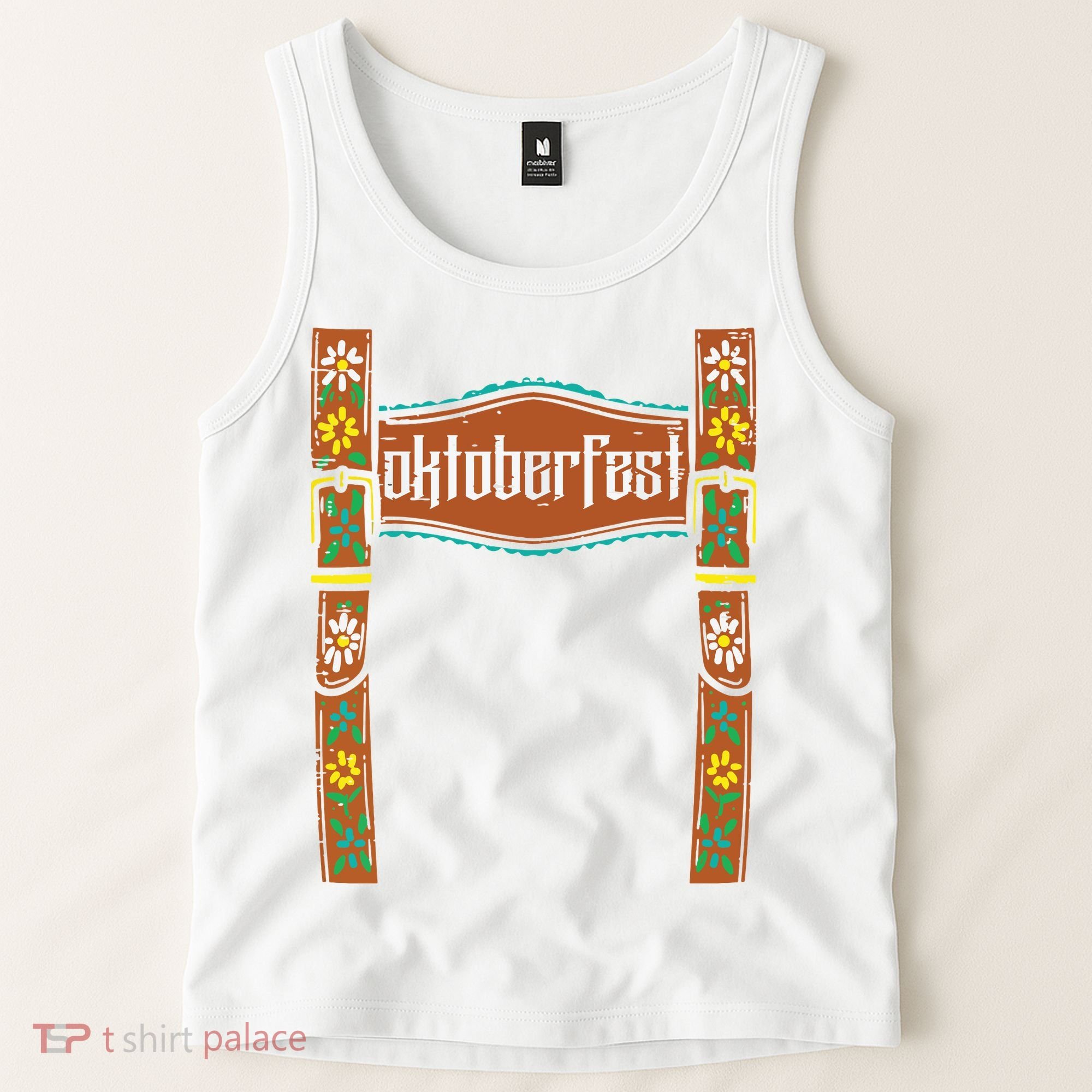 Oktoberfest Lederhosen Costume Cute German Bavarian Tank Top
