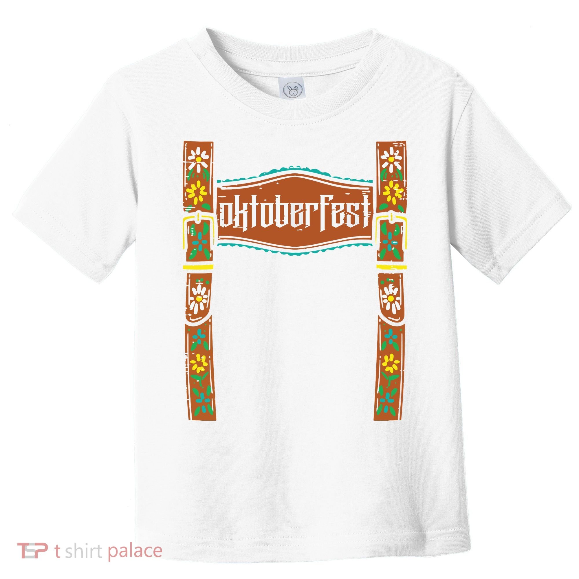 Oktoberfest Lederhosen Costume Cute German Bavarian Toddler T-Shirt