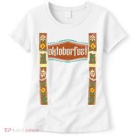 Oktoberfest Lederhosen Costume Cute German Bavarian Women's T-Shirt thumb 0