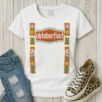 Oktoberfest Lederhosen Costume Cute German Bavarian Women's T-Shirt thumb 3