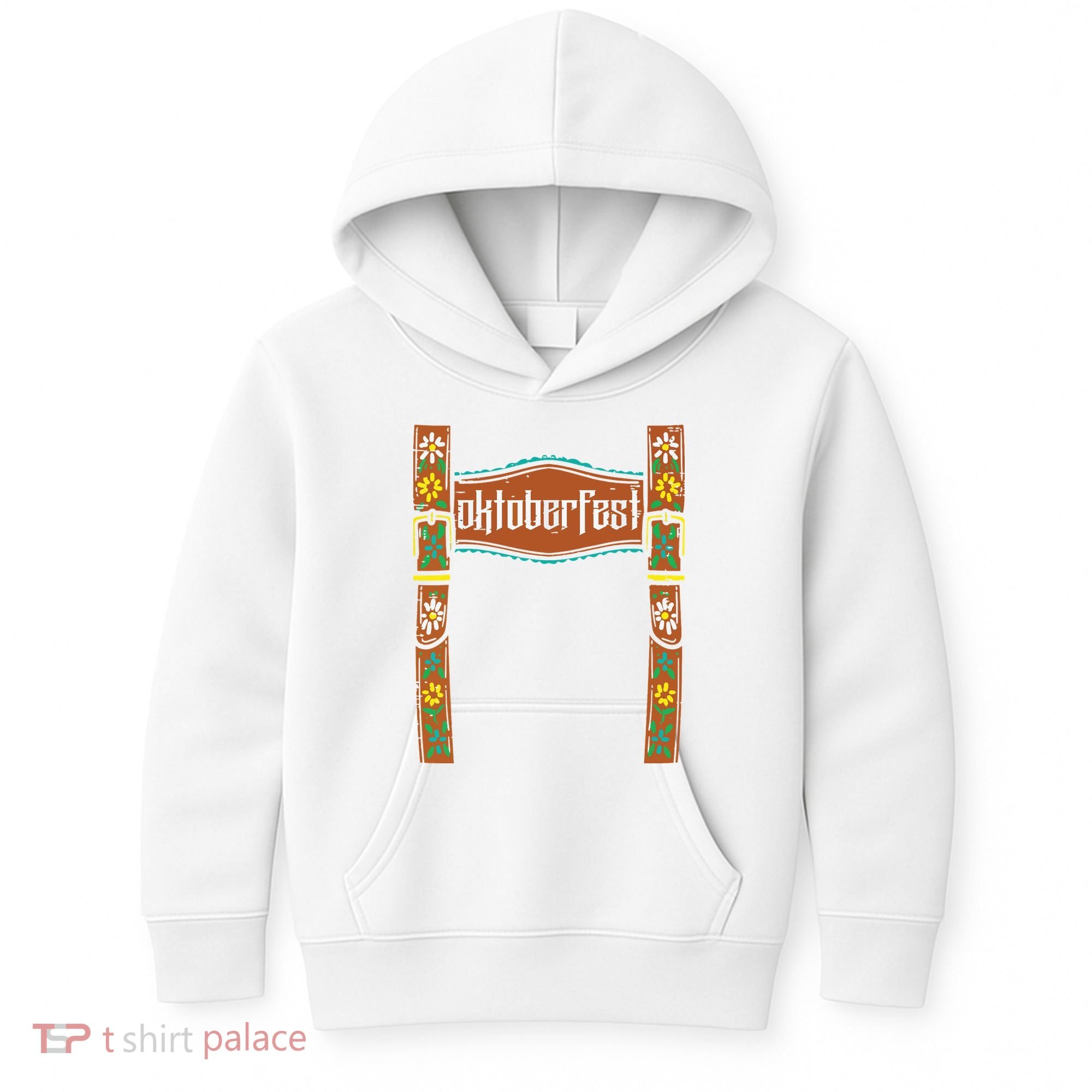 Oktoberfest Lederhosen Costume Cute German Bavarian Kids Hoodie