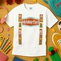 Oktoberfest Lederhosen Costume Cute German Bavarian Kids T-Shirt thumb 3