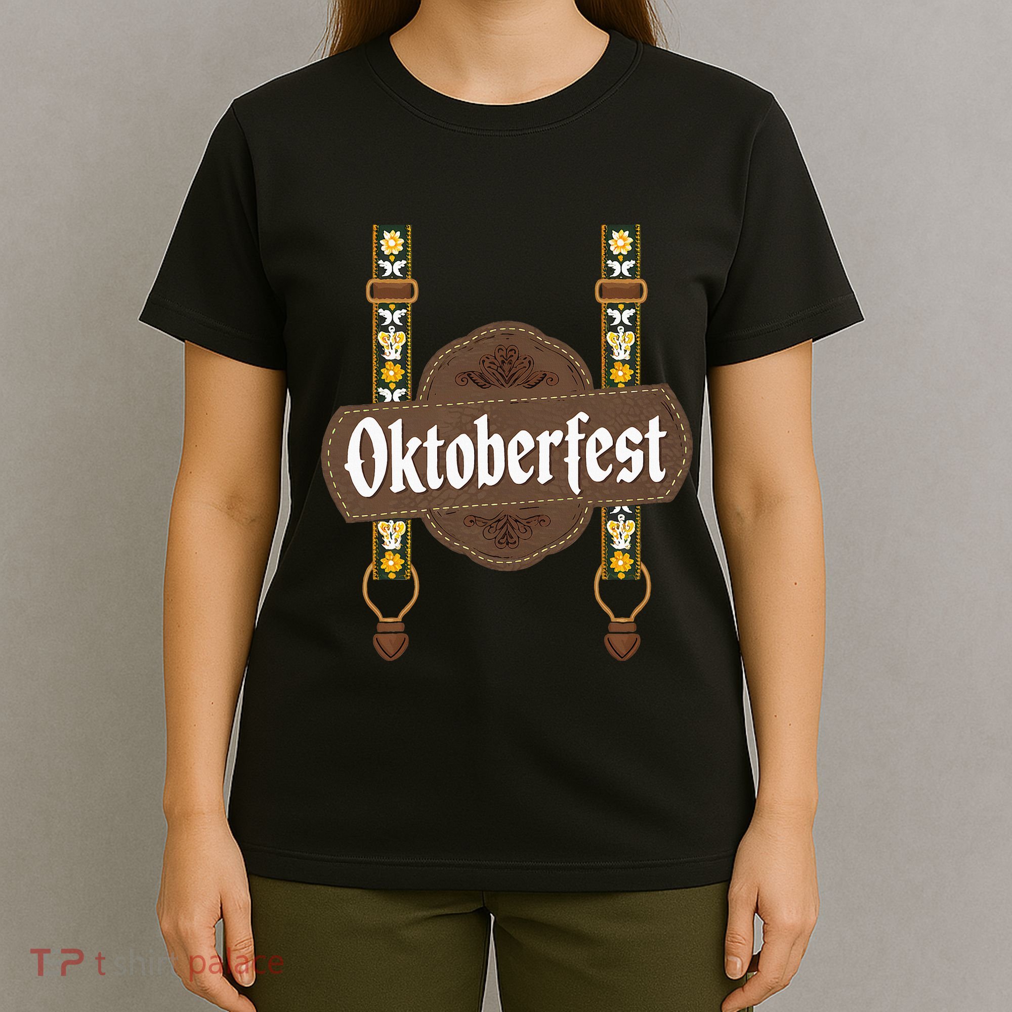 Oktoberfest Lederhosen Costume Cute German Bavarian T-Shirt