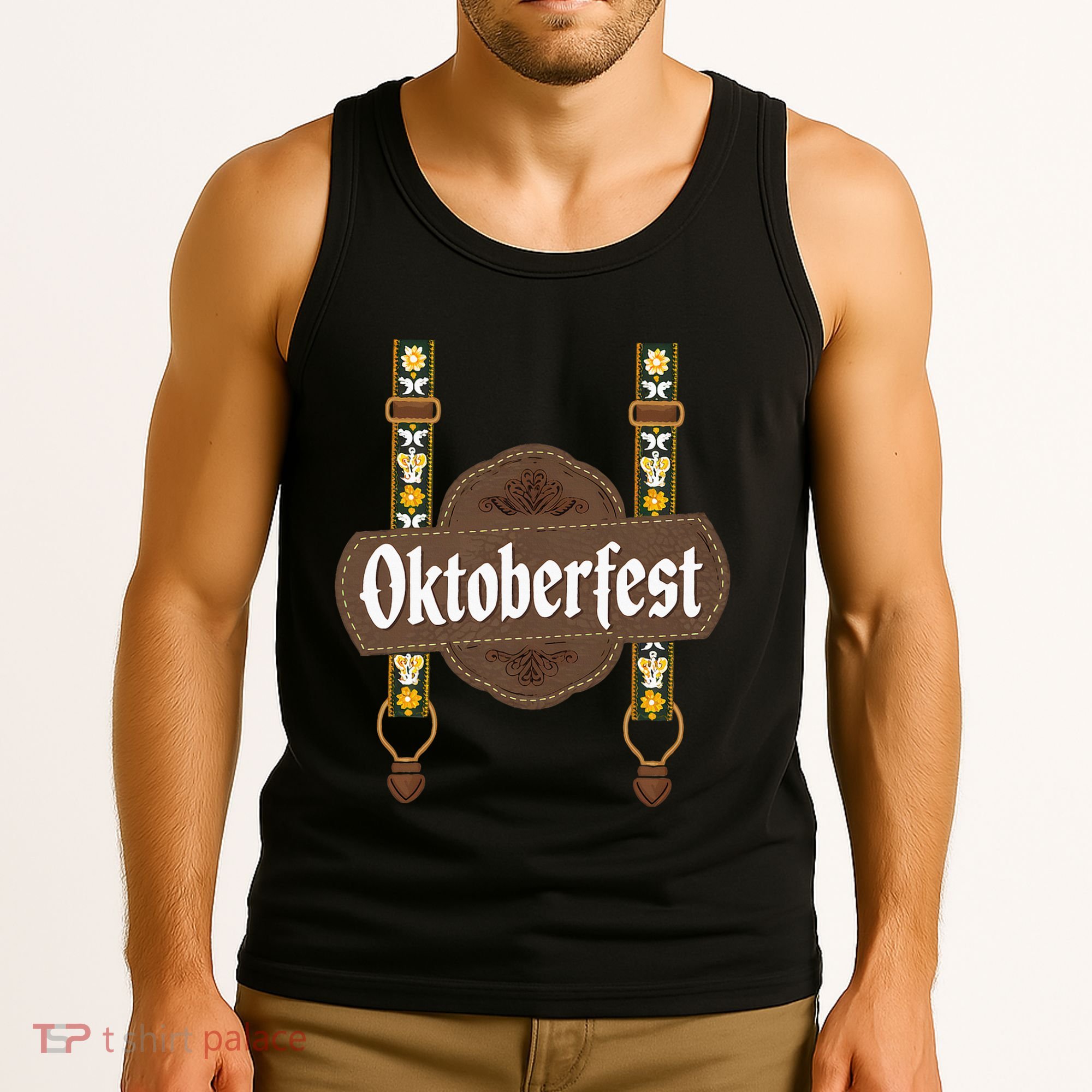 Oktoberfest Lederhosen Costume Cute German Bavarian Tank Top