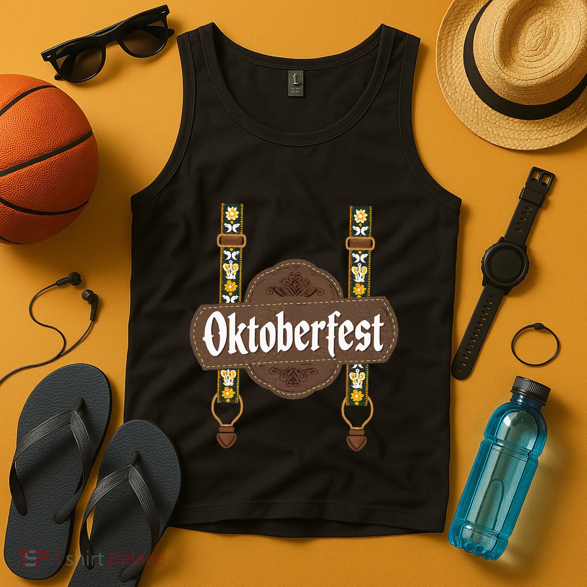 Oktoberfest Lederhosen Costume Cute German Bavarian Tank Top