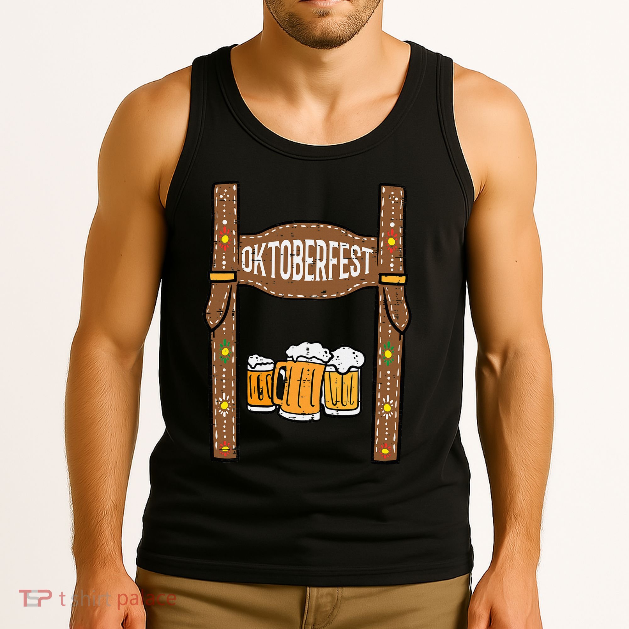 Oktoberfest Lederhosen Costume German Bavarian Festival Tank Top