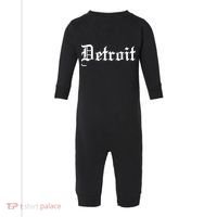 Old English Detroit D Michigan Logo Infant Fleece One Piece thumb 0