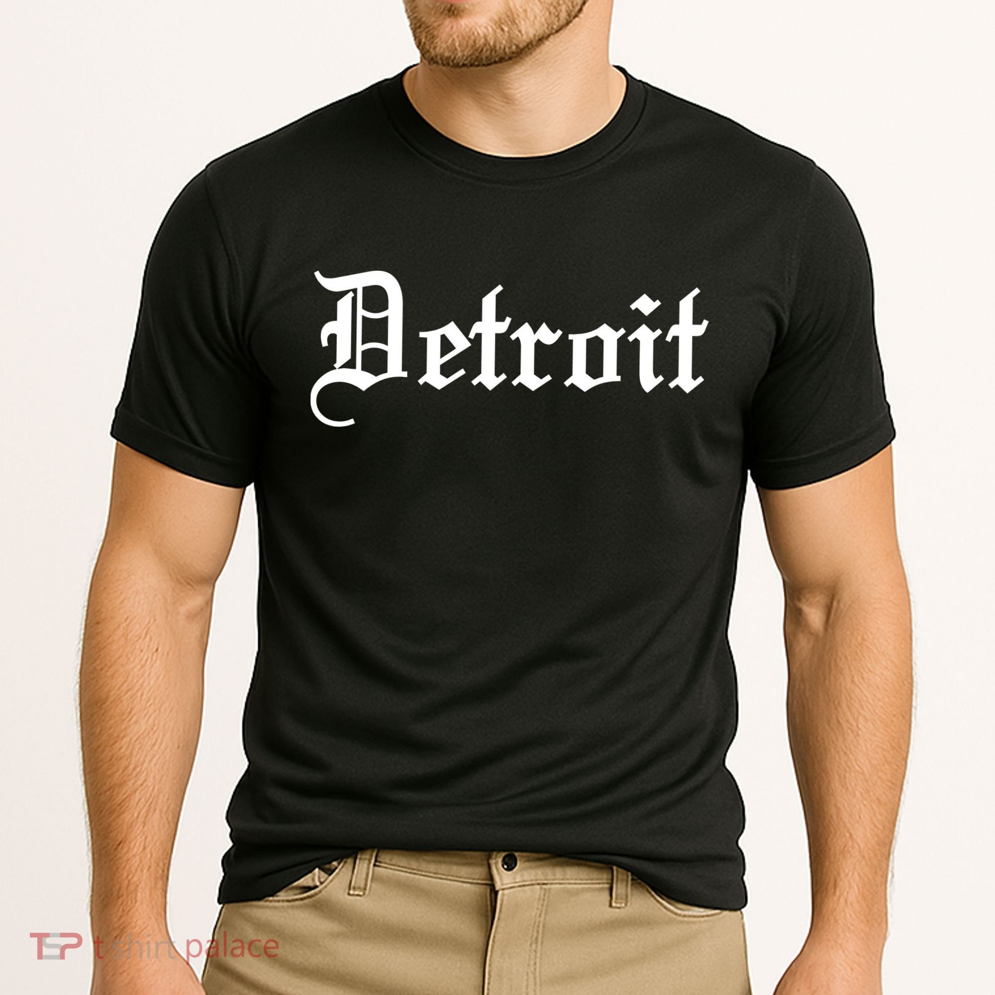 Old English Detroit D Michigan Logo Cooling Performance Crew T-Shirt